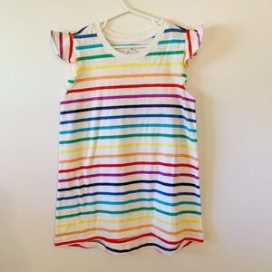 Pimary Flutter Sleeve Rainbow Stripe Top size 8-9 New With Tags